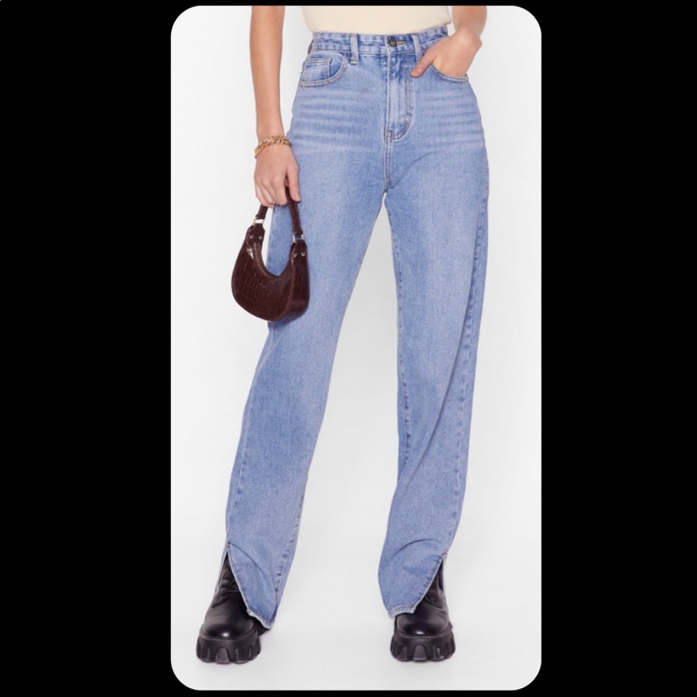 Jeans with a bottom split - Nastygal - US SIZE 10